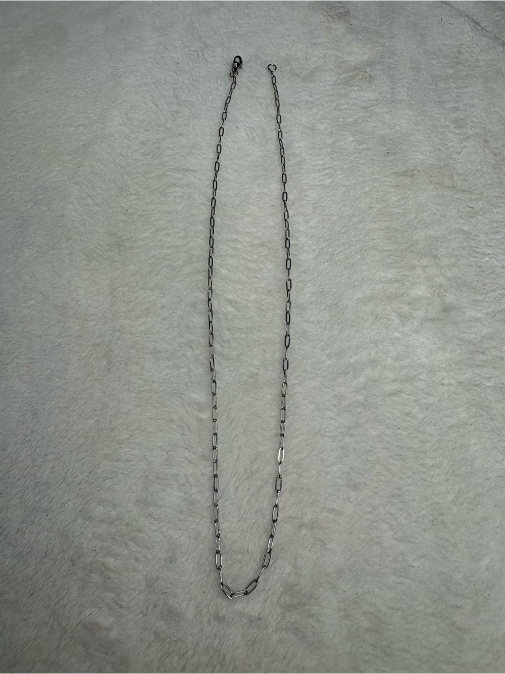 Classic Silver Paperclip Chain Necklace